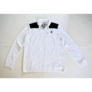 Vineyard Vines Sweatshirt Dallas Cowboys Women's 1/2 Half Zip White Size M $98